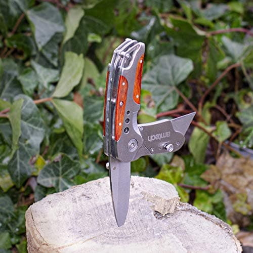 Amtech - 2-in-1 Craft Knife and Folding Utility Knife, Durable and Rust-Proof Stainless Steel, Comfortable Handle for Reduced Hand Fatigue, Lightweight and Portable (Includes 5 SK5 Blades) — view 5