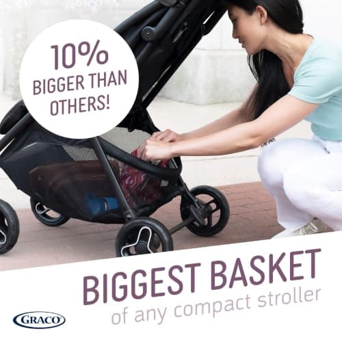 Graco Myavo Compact Stroller/Pushchair with Raincover - Suitable from Birth to Approx. 4 Years (0-22kg). Lightweight at only 5.8kg with a one-Second, one-Hand fold, Mulberry Fashion — view 6