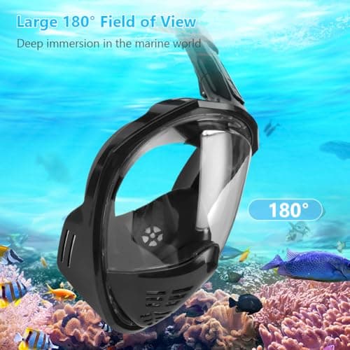 AOOSA Snorkel Mask Full Face, Anti-fog & Anti-leak Snorkel Mask — view 6
