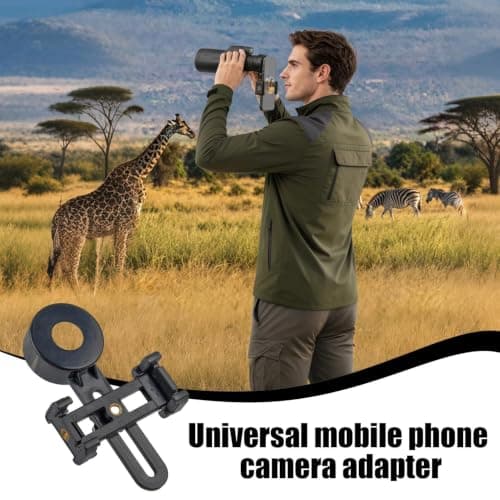 Telescope Phone Mount, Monocular Digiscoping Tripod Adapter For Photography — view 2