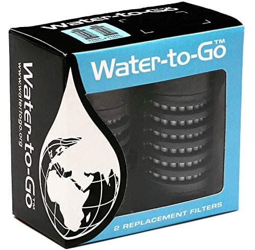 Water-to-Go 3-Stage Replacement Filter - Fits All W2G Bottles, Twin Pack