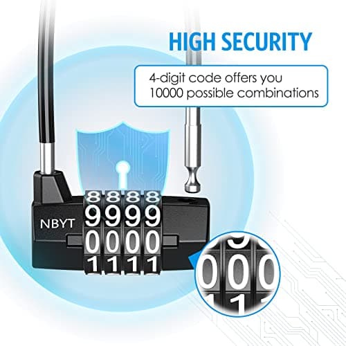 [Upgraded] Brifit Combination Padlocks, Long Safety Lock with 4 Digit Code, Cabinet Door Handle Padlock, Long Shackle Small Handheld Outdoor Waterproof Lock, Luggage Cable Locks for Travel Bag Bike — view 6