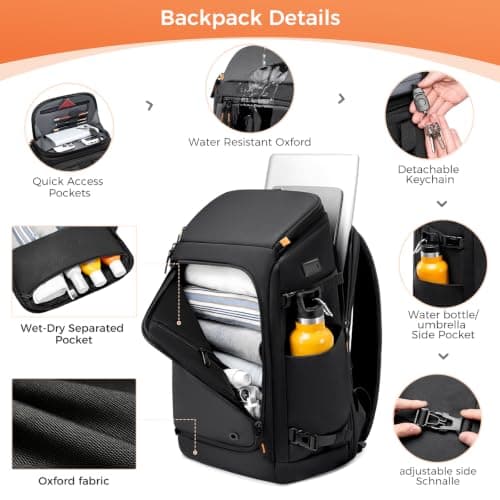 Fenree.geer Travel Backpack for Men 30L,TSA Approved Laptop Backpack — view 5