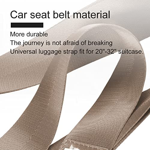Veki Cross Luggage Straps Set TSA Approved with Lock, Khaki, 2pcs — view 5