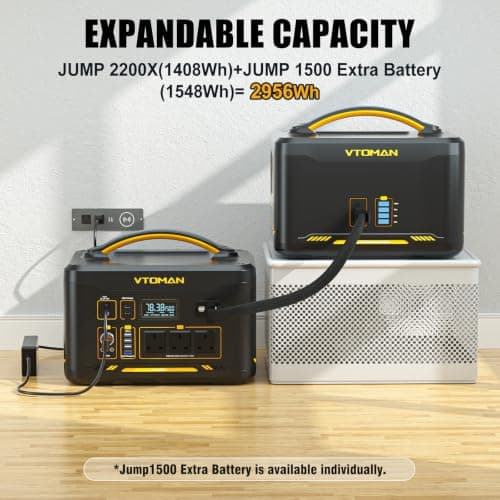 VTOMAN Jump 2200 Portable Power Station with 2200W/1408Wh LiFePO4 Battery — view 6