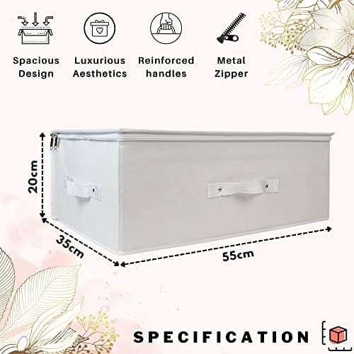 Hoesh UK - White Medium Wedding Dress Box With Lid & Acid Free Tissue - Bridal Gown Storage, Under Bed Clothes Organizer. — view 4