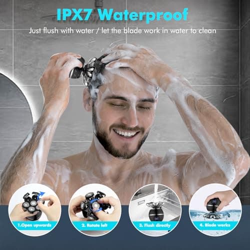 iWarmbase Head Shavers for Bald Men, 7D 6 in 1 Mens Groming Kit — view 5