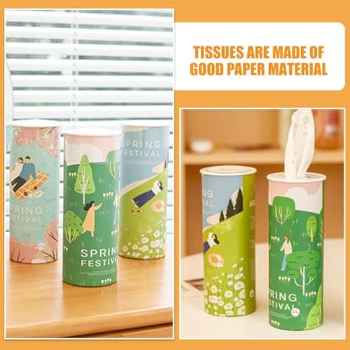 SOESFOUFU 3pcs Car Tissues Box Car Tissues Cylinder Facial for Travel Portable Box Holder — view 5