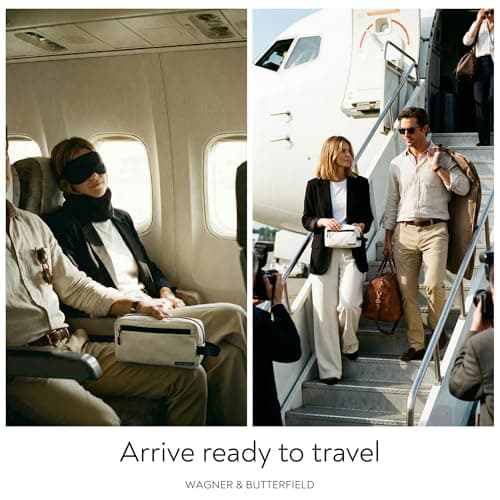 Slim Travel Neck Pillow for Long Flights, 360° Memory Foam Support Travel Neck Pillow with Premium Airplane Comfort Essentials 5pc Set, Best for Sleeping on Airplanes, Cars, Trains | Compact Bag — view 3