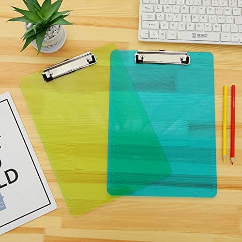 Sijihua Clipboard Folder Board Office Folder with Heavy Duty Clip (1 Packs) A4 Transparent Green — view 6