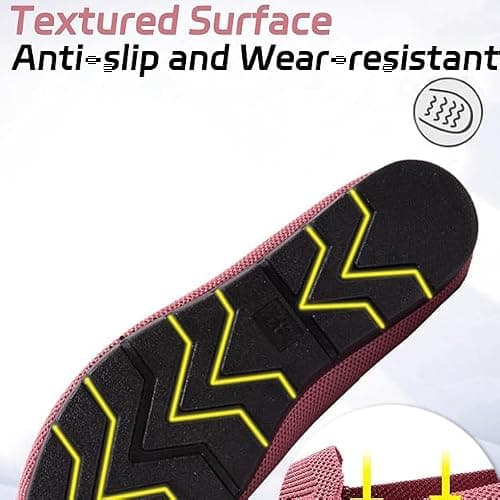 Women's Loafers Shoes Flats Slip-On Stretch Knit Upper Mesh Breathable Walk — view 5