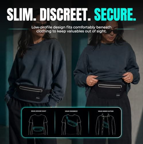 DRENCH 100% Waterproof Money Belt, RFID Blocking Bum Bag for Travel & Beach — view 5
