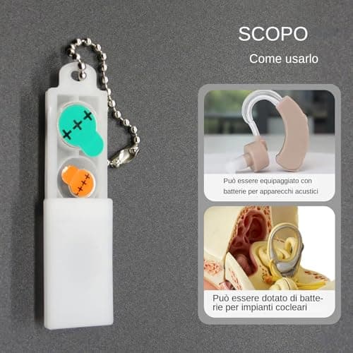 Battery Holder, Set of 5 Travel Cases with Key Ring - Waterproof Protective for Hearing Aids, Portable for Travel and Summer Activities — view 4