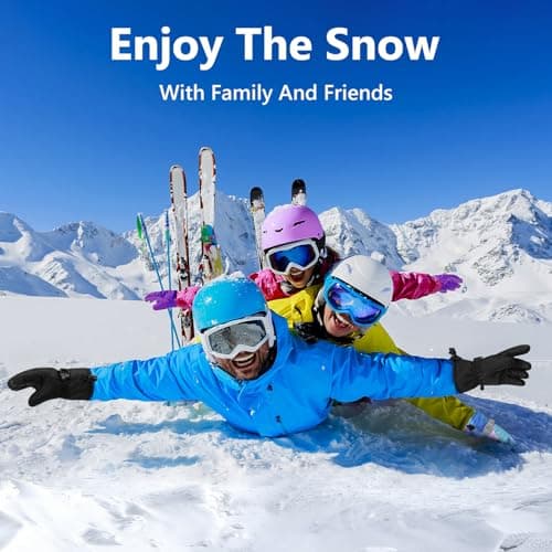 Odtmger Ski Gloves,Snow Gloves Waterproof Winter Warm Cold Weather Touchscreen Gloves for Parent& Child Kids Skiing,Snowboarding — view 4