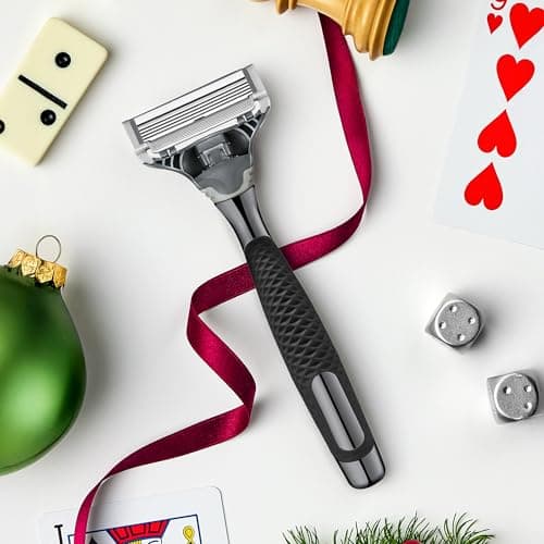 Harry's Original Gun Metal Razor Gift Set, Includes Gift Box, Weighted Handle, 3 Cartridge Refills, Travel Cover, and 60ml Shave Gel — view 2