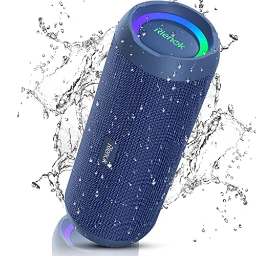 RIENOK Bluetooth Speaker 30W Wireless Speaker Portable Dual Pairing HD Stereo Sound IP67 Waterproof Bluetooth 5.0 Outdoor Sport Speaker