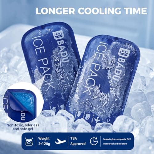HIMDUZE Insulin Cooler Travel Case TSA Approved Small Refrigerated Medicine Cooler for Travel Diabetic Travel Case Bag w/2 Reusable Ice Pack. — view 3