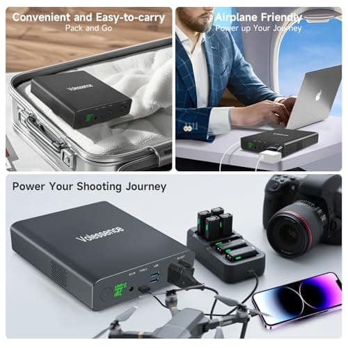 Volessence 27000mAh AC 130W Outlet Portable Laptop Charger (TSA-Approved), Travel Laptop Power Bank & External Battery Pack for MacBook, CPAP,Projector, Drone Headphone and More — view 2