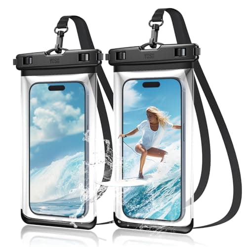 YOSH Waterproof Phone Pouch [Side Button Friendly] 2 Pack, Fits Up to 7.2"