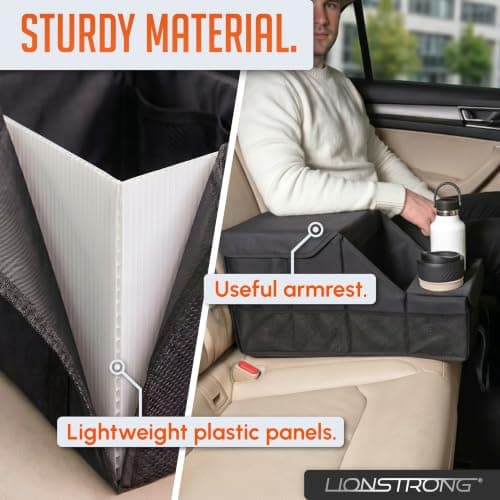LIONSTRONG® Car Organizer [VERY STABLE DUE TO PLASTIC PANELS] — view 6