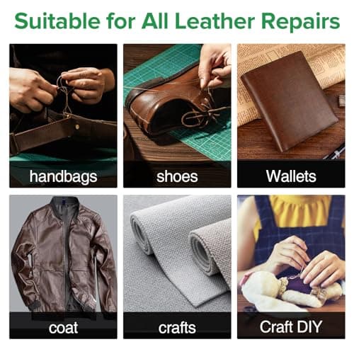 Realure 20pcs Leather Repair Kit, Heavy-Duty Upholstery Sewing Set with Awl, Stainless Steel Needles & Waxed Thread for Sofa, Shoe & Car Seat Repair — view 2