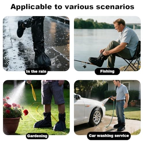 FEIHS 1 Pairs Slip Resistant Shoe Cover,for commuting in the rain — view 4