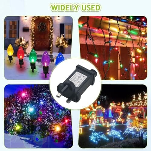 GAOHOU 2Pcs 31V 6W Power Supply Adapter Transformer Plug for LED Fairy Light Festival Decoration Light Waterproof IP44 Vertical — view 6