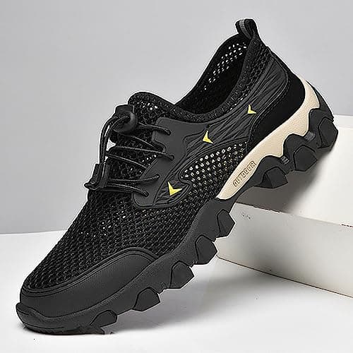 Mens Breathable Slip On Sandals Mens Trekking Shoes Breathable Climbing Trainers Comfortable Working Sneakers Outdoor Sport Sneakers Quick Dry Camping Footwear Travel Shoe Anti Slip Walking Trainers — view 5