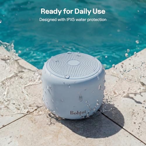 Bobtot Portable Bluetooth Speakers with Strap Mini Speaker, Blue — view 4