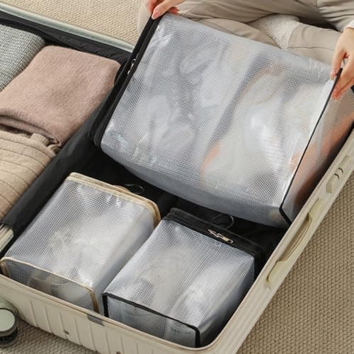Tsophreniq Space Saving Shoe Container with Zippered Closure, Dress — view 6