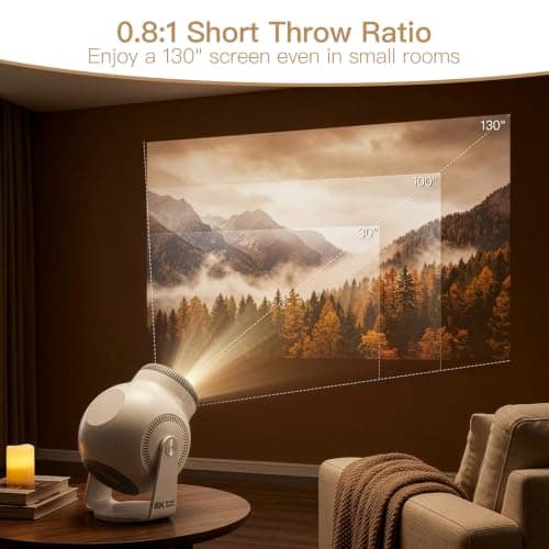 Minifactory Mini Projector, Android 14 Smart Projector with WiFi 6 & Bluetooth 5.4, Auto Keystone Correction, Portable 1080P Home Cinema Projector for Bedroom, Camping & Outdoor Use — view 5