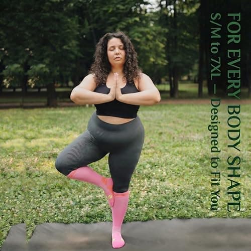 Odtmger Compression Socks for Women & Men Circulation 20‑30mmhg Knee High Sock is Best Support for Athletic Running,Cycling — view 6