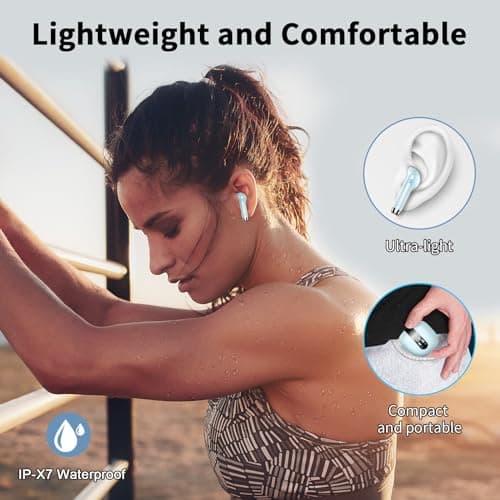 Drsaec Wireless Earbuds, Bluetooth 5.4 Headphones in Ear 2026 Wireless Headphones with 4 ENC Mics Noise Cancelling Ear Buds, Deep Bass Stereo Sport Earphones 48H Playtime, IP7 Waterproof/LED Display — view 6