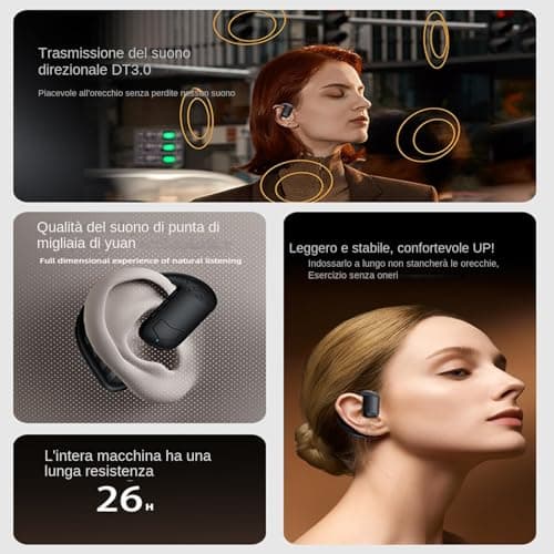 Wireless Earbud - Monaural Headphones with Clear Audio, Comfortable Earbuds | Hands- Calls for Work and Travel, Lightweight Ergonomic Earpiece with Noise Isolating and Playti es — view 6