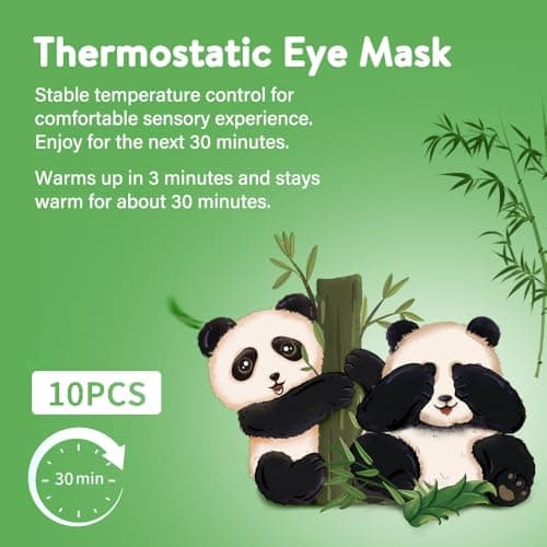 Minidiva Steam Eye Mask for Dry Eyes, 30Pcs Self Heating Spa Warm Eye Mask Relax Sleep Mask, Disposable Heated Eye Mask for Dark Circles Eye Fatigue, Relieve Stress Eye Fatigue (Unscented) — view 5