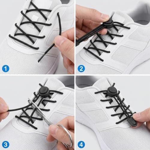 LXLX Elastic Shoe Laces,shoe laces,elastic laces,pack of 4 — view 5