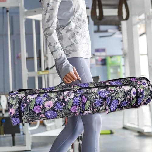 Oaygat Yoga Mat Bag Large Quick Dry Non Slip Pilates Carrying Bag Extra Long Microfibre Pilates Bag Yoga Carry Luggage Pliates Gym Exercise Mats Bag with Bottle Pocket and Wet Compartment — view 4