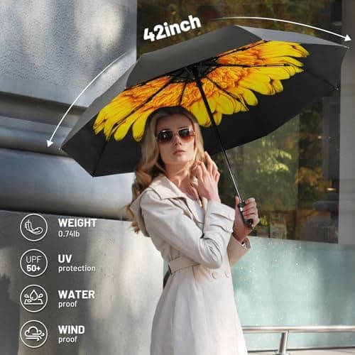SY COMPACT Travel Umbrella Windproof Automatic Unbreakable UV Protection — view 2