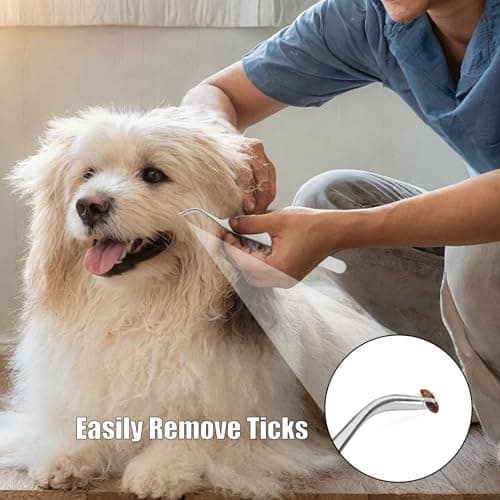 YiJianLiangBai Tick Remover Tools for Dogs, Professional Stainless Steel Tick Remover for Humans Cats Dogs, Tick Lice Remover Tool Kit Tweezers & Fork Removal Tool with Storage Box — view 4