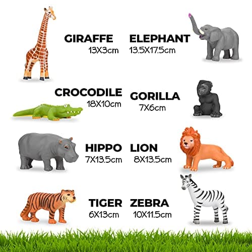 Learning Minds Set of 8 Jumbo Zoo Animal Figures — view 4