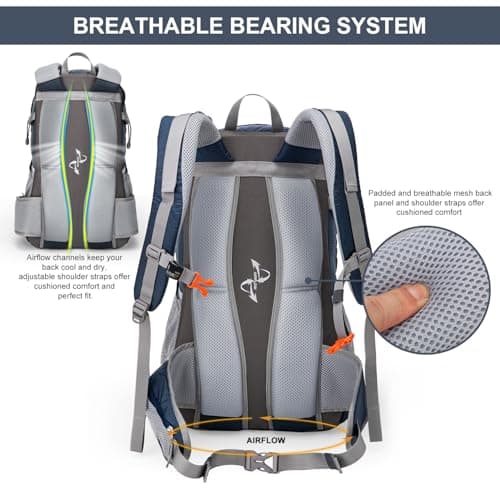MOUNTAINTOP 40L Hiking Backpack Water Resistant Trekking Rucksack Unisex — view 4