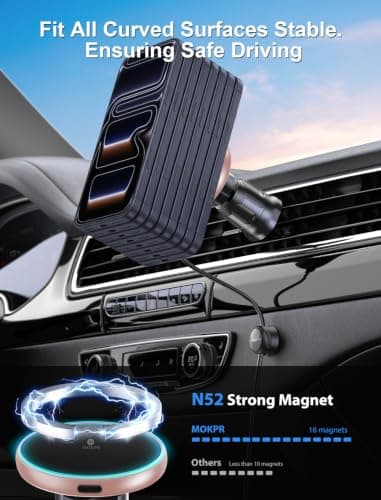 MOKPR for Magsafe Car Mount Charger, 15W for Magsafe Car Charger — view 6