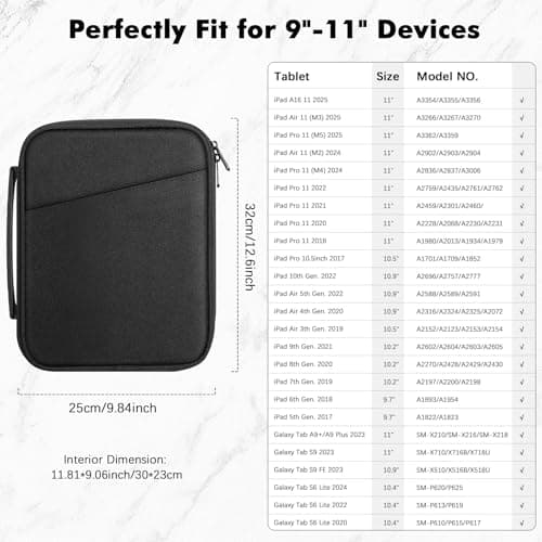 MoKo 9-11 Inch Tablet Sleeve Bag with Carry Handle — view 2