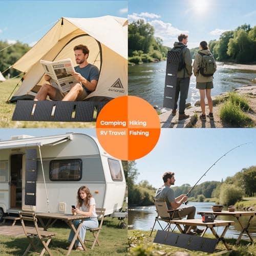 FlexSolar 40W Portable Solar Panel Charger - Upgraded Fast Charging — view 6