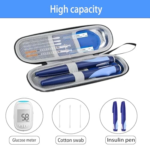 3 Pcs Set Insulin Cooler Travel Case, with 2 Caseinsulin Pen Case Insulin Cooler Ice Packs, Portable Insulin Travail Case, Insulin Cooling Case Insulated Organizer for Insulin Pens (Black) — view 4