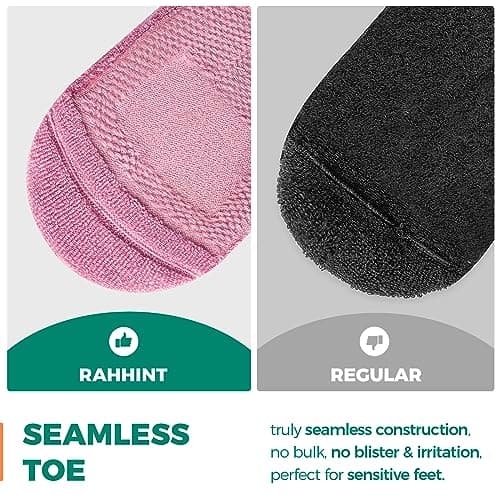 Rahhint Extra Wide Merino Wool Diabetic Socks for Men & Women, Thermal Winter Warm Seamless Toe loose fit, Soft Top No Binding Cuff (3 Pairs) — view 3