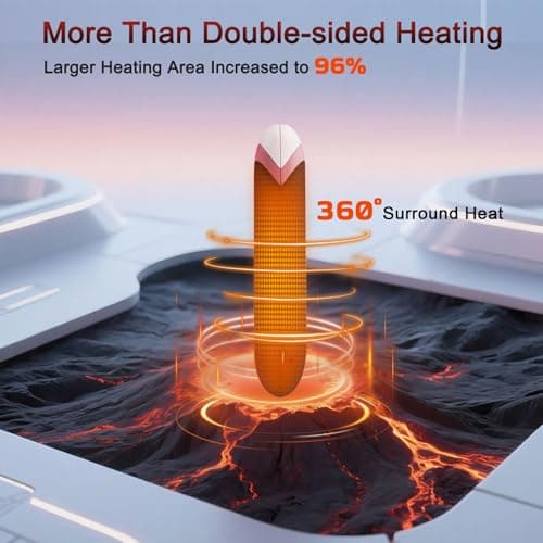 Rechargeable Hand Warmers 2 Pack,Double-Sided Heating,USB Quick Charge,Electric Portable Pocket Hand Warmer for Outdoor,Hunting,Golf,Camping,Warm Gifts (Pink) — view 3