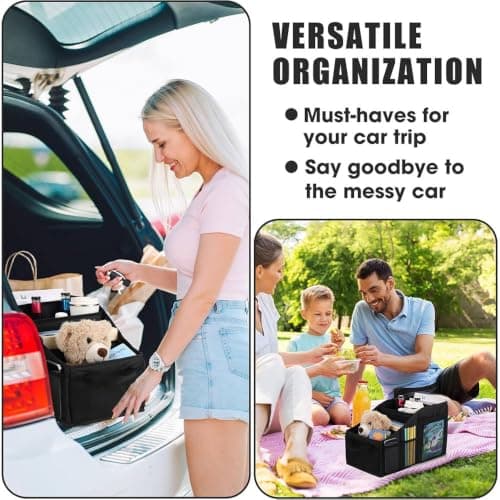 Foldable Car Boot Organiser with Dividers, Pockets and Carry Handles — view 6