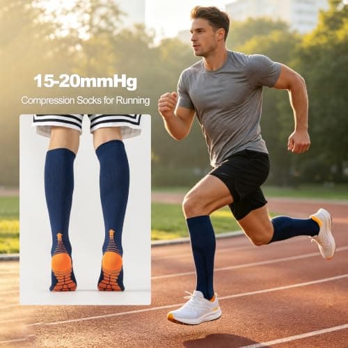BISOUSOX Compression Socks for Men and Women 15-20 mmHg — view 5