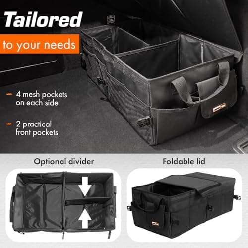 Upgrade4cars Car Boot Organiser XXL with Lid Foldable Interior Accessories — view 3